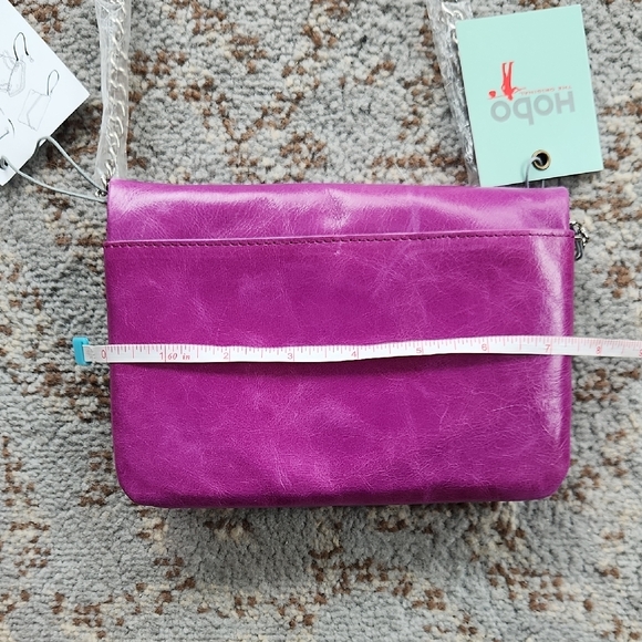 Hobo Bags Leather Convertible Asymmetrical Crossbody Bag Violet - Picture 9 of 13